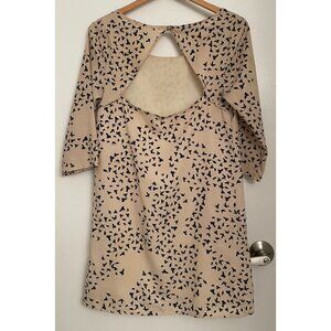 Cream and Black Shift Dress